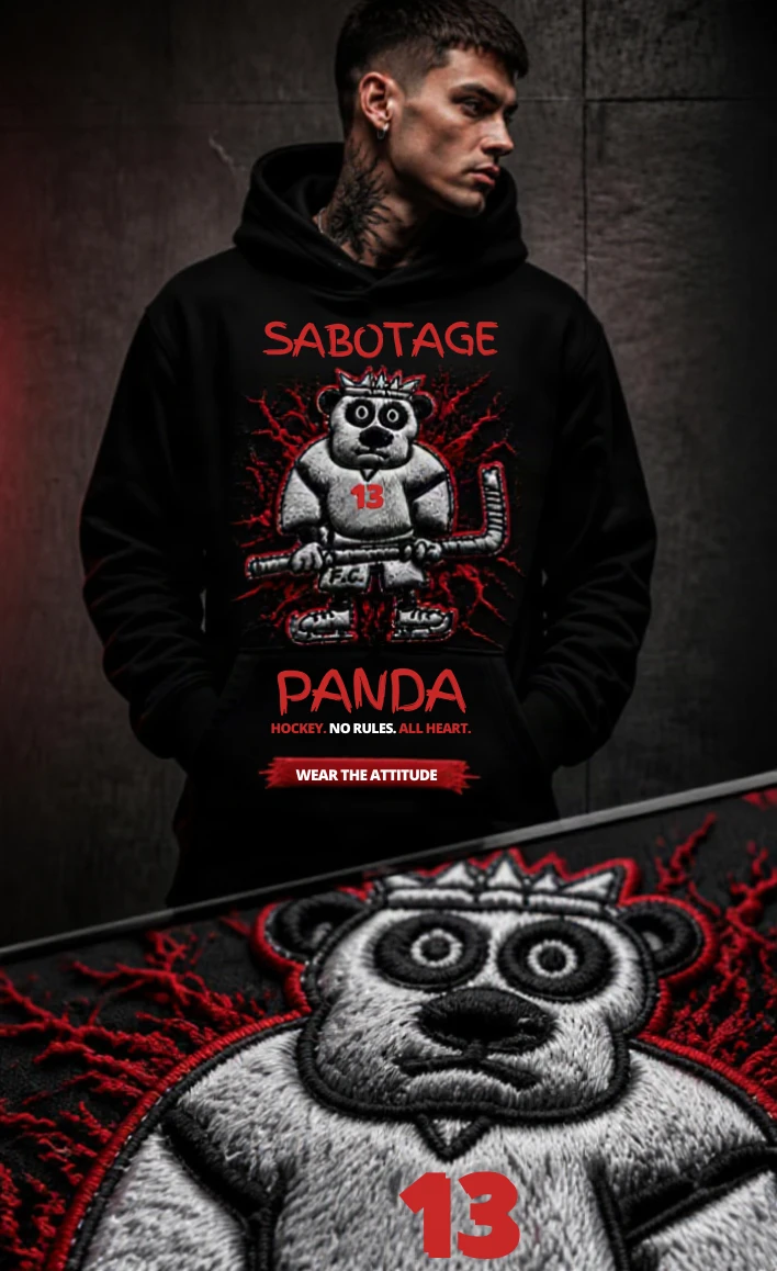 Model trägt SABOTAGE MATCH Hoodie